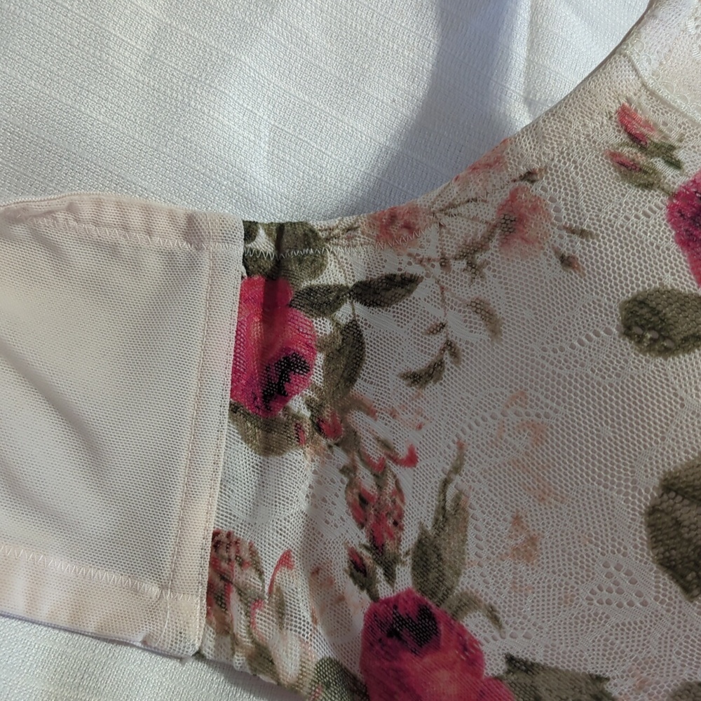 Cacique white with flowers balconet bra - Picture 3 of 4